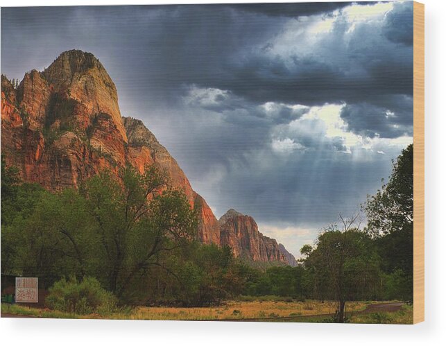 Zion Wood Print featuring the photograph Entry Into Zion by Gene Taylor