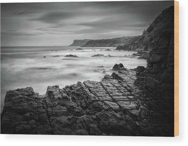 Fairhead Wood Print featuring the photograph Fairhead from Ballycastle by Nigel R Bell