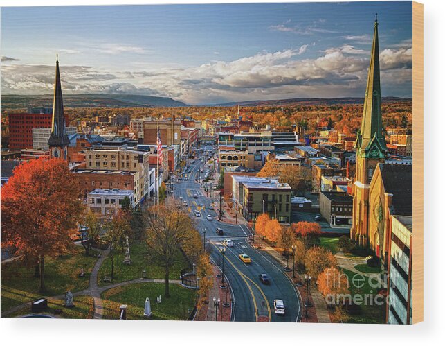 Schenectady Wood Print featuring the photograph Fall Frontier by Neil Shapiro