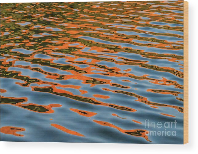 Abstract Wood Print featuring the photograph Firewater by Melissa Lipton
