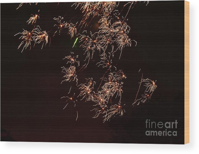 Flireworks Wood Print featuring the photograph Fireworks by PatriZio M Busnel