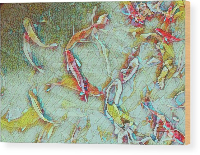 Fish Wood Print featuring the photograph Fishy by Elaine Teague