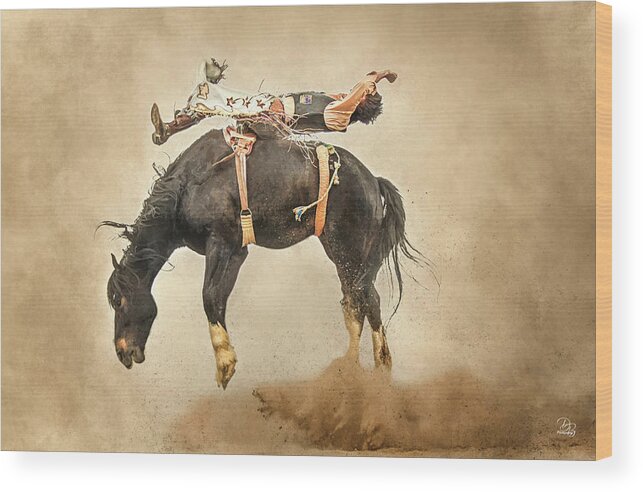 Bronc Wood Print featuring the photograph Flat Out by Debra Boucher