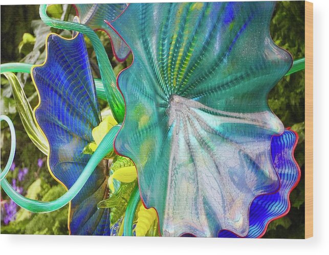  Wood Print featuring the digital art Floral Dreams by Alicia Kent