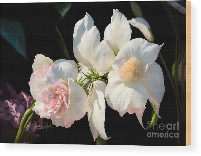 Flowers Wood Print featuring the photograph Floral Symphony by Shelia Hunt