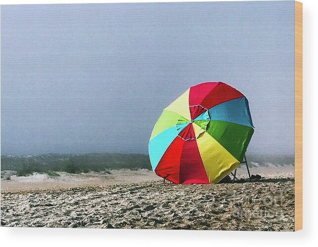Beach Wood Print featuring the photograph Foggy Optimism by Rick Locke - Out of the Corner of My Eye