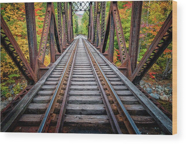 New Hampshire Wood Print featuring the photograph Fourth Iron, Autumn by Jeff Sinon