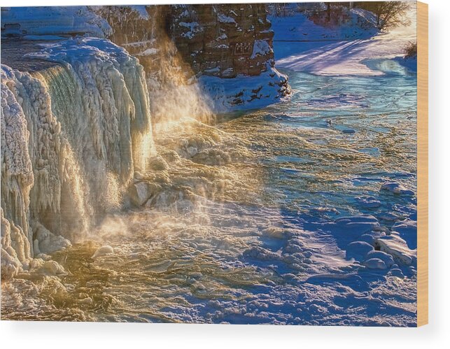 Frozen Wood Print featuring the photograph Frozen beauty by Tatiana Travelways