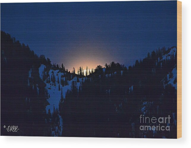 Full Moon Wood Print featuring the photograph Full Flower Moon #2 by Dorrene BrownButterfield