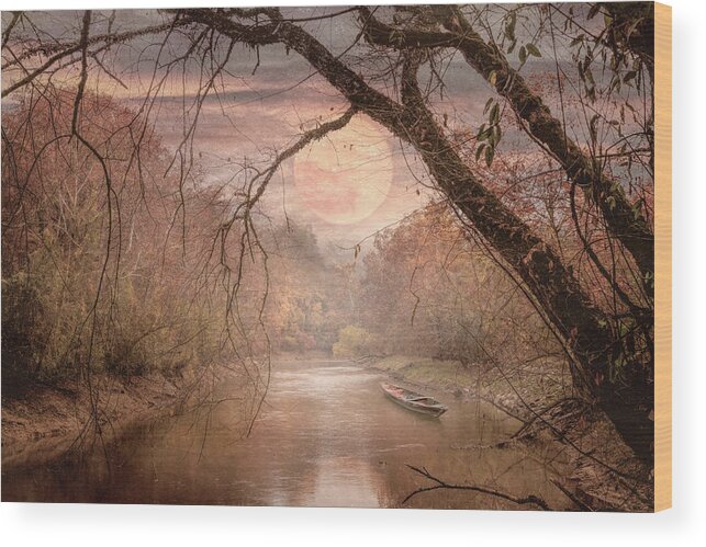 Lake Wood Print featuring the photograph Full Moon Pale Reflections by Debra and Dave Vanderlaan