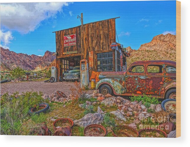  Wood Print featuring the photograph Garage Days by Rodney Lee Williams