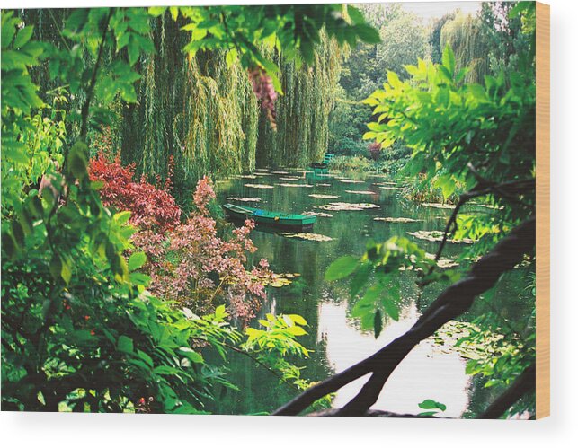 Paris Wood Print featuring the photograph Monet's Garden by Claude Taylor