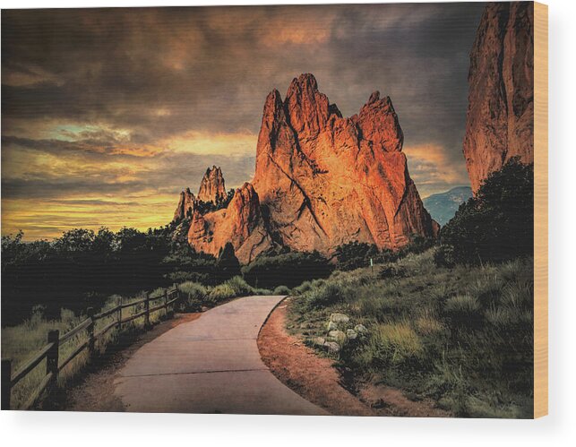 Garden Of The Gods Wood Print featuring the photograph Garden of the Gods Sunrise by Norma Brandsberg