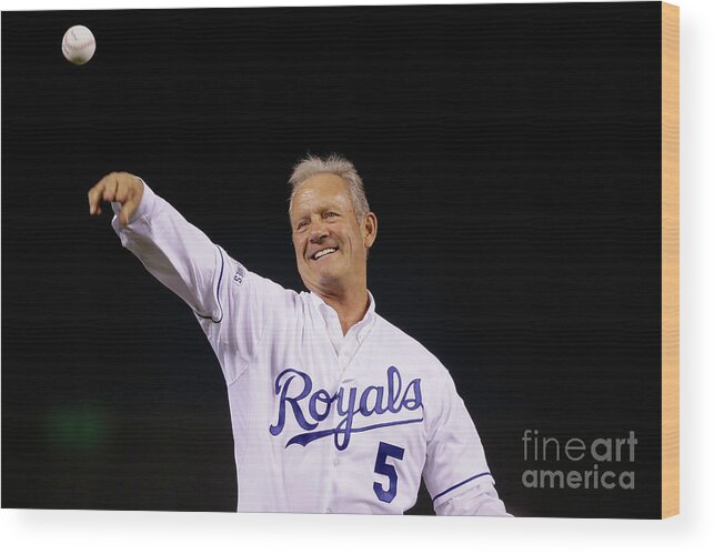 Game Two Wood Print featuring the photograph George Brett by Pool