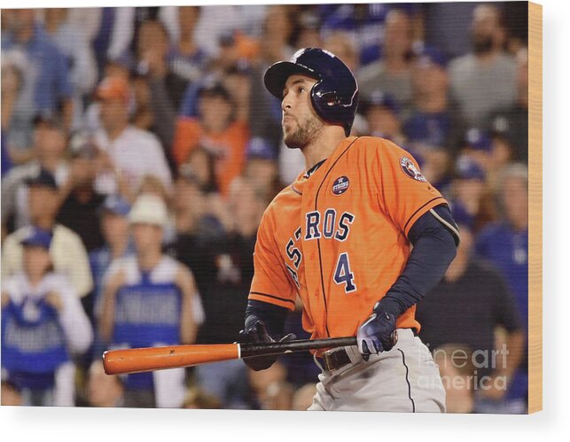 Second Inning Wood Print featuring the photograph George Springer by Harry How