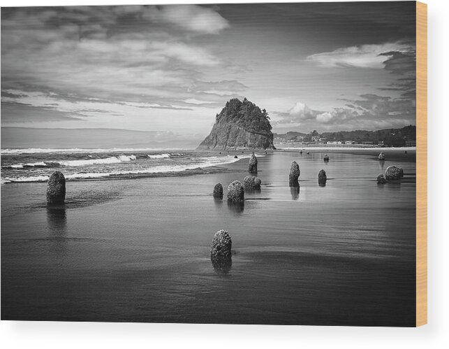 Summer Wood Print featuring the photograph Ghost Beach by Steven Clark