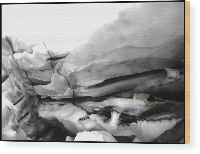 Glacier Wood Print featuring the photograph Glacier Nude by Wayne King