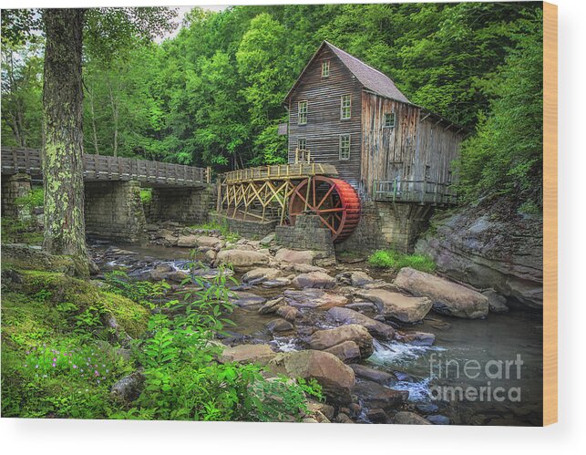 Glade Creek Wood Print featuring the photograph Glade Creek Grist Mill by Shelia Hunt