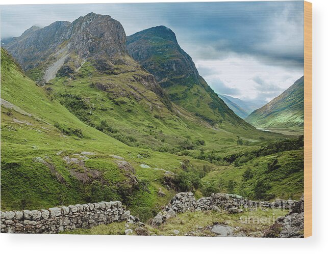 Glencoe Wood Print featuring the photograph Glencoe - Scotland by Brian Jannsen