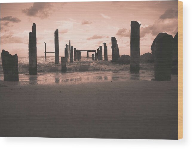  Beach Wood Print featuring the photograph Glo by Gian Smith