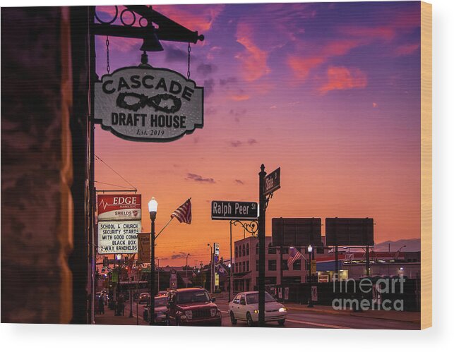 Sunset Wood Print featuring the photograph Glorious Sunset on State by Shelia Hunt