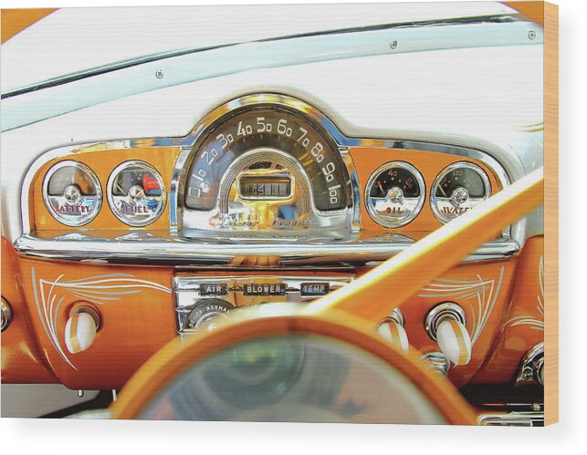 Pontiac Wood Print featuring the photograph Golden Dash by Lens Art Photography By Larry Trager