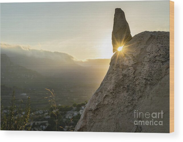 Mountains Wood Print featuring the photograph Golden evening light in the mountains by Adriana Mueller