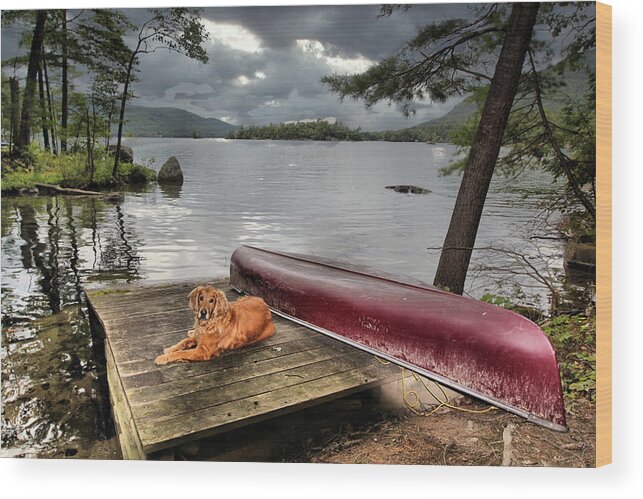 Lake Wood Print featuring the photograph Golden Lake Storm Overhead by Russ Considine