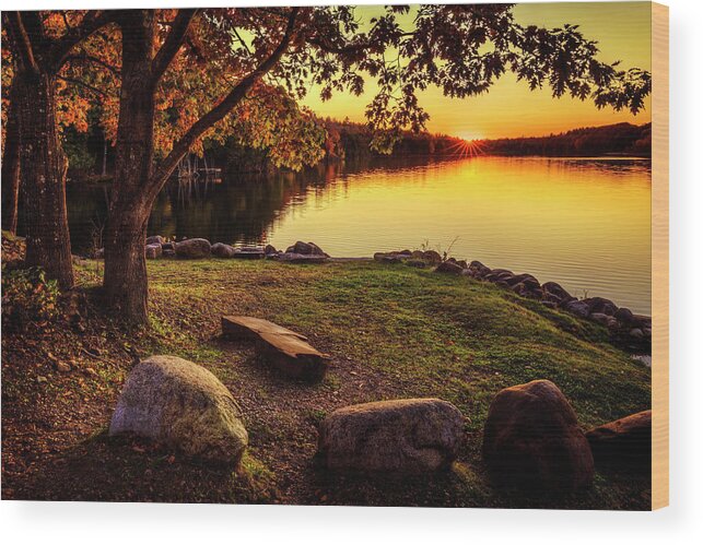 Garland Pond Wood Print featuring the photograph Garland Pond 34a1041 by Greg Hartford