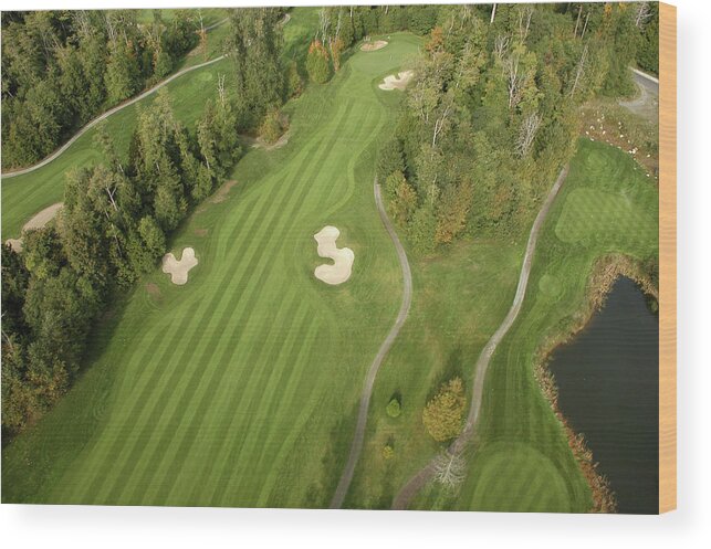 Golf Wood Print featuring the photograph Golfing at 900ft by Jim Whitley