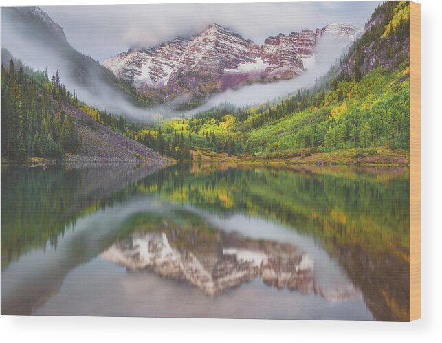 Maroon Bells Wood Print featuring the photograph Good Morning Maroon Bells by Darren White