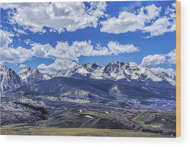 Gore Range Wood Print featuring the photograph Gore Range From Ute Pass Road by Stephen Johnson