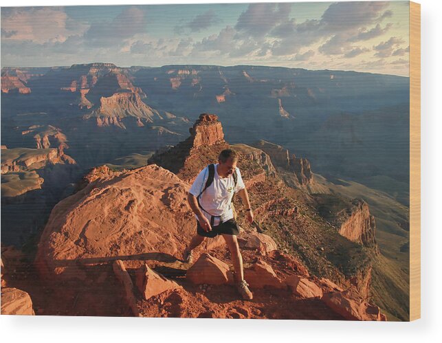 Grand Canyon South Kaibab Sunrise - Ira 2 Wood Print featuring the photograph Grand Canyon South Kaibab Sunrise - Ira by Gene Taylor