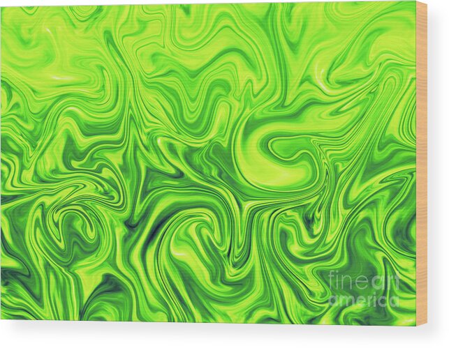 Green Slime Abstract Background Wood Print by Benny Marty - Fine Art America