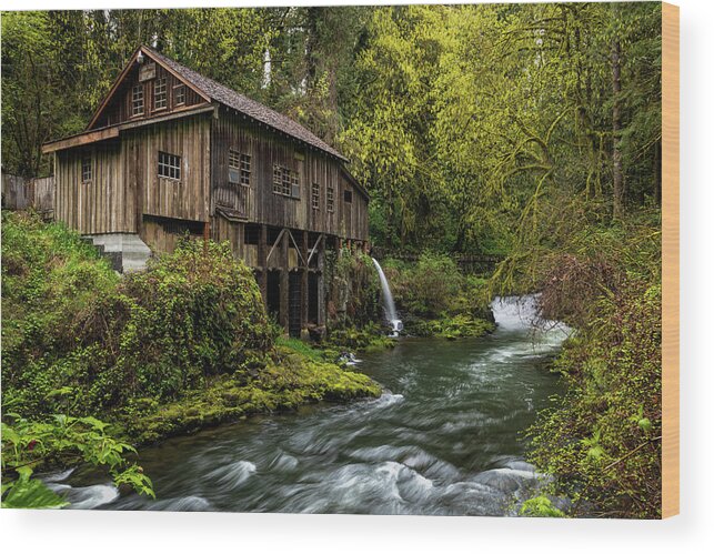 Mill Wood Print featuring the photograph Grist Mill by Chuck Rasco Photography