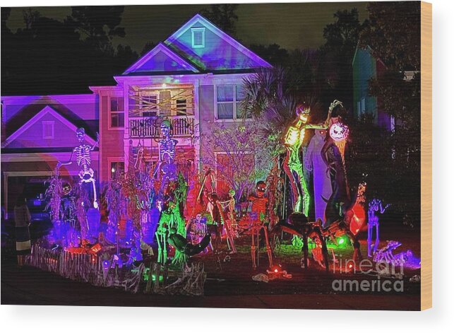 Halloween Wood Print featuring the photograph Halloween Ghosts by Flavia Westerwelle