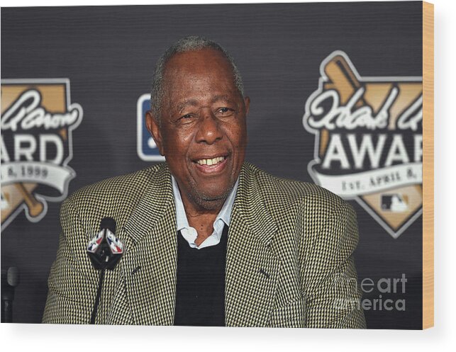 Game Two Wood Print featuring the photograph Hank Aaron by Jason Miller
