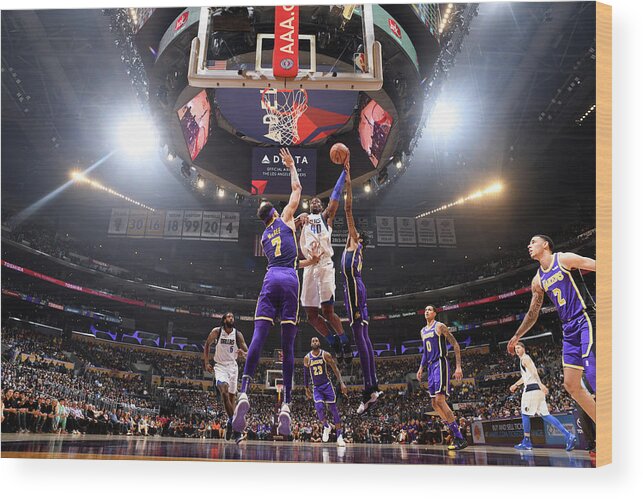 Nba Pro Basketball Wood Print featuring the photograph Harrison Barnes by Juan Ocampo
