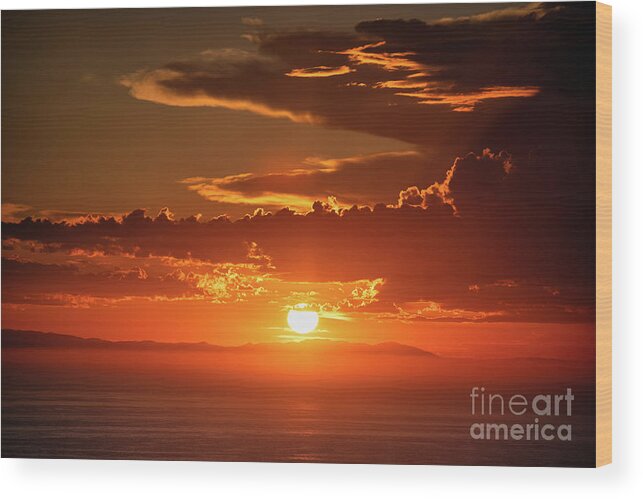 Dramatic Wood Print featuring the photograph Harvest Winter Sunset, Laguna Beach, California by Abigail Diane Photography