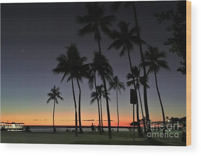 Honolulu Wood Print featuring the photograph Hawaii Series - Honolulu 1009 by Lee Antle