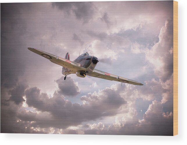 Hawker Hurricane Wood Print featuring the digital art Hawker Hurricane by Airpower Art