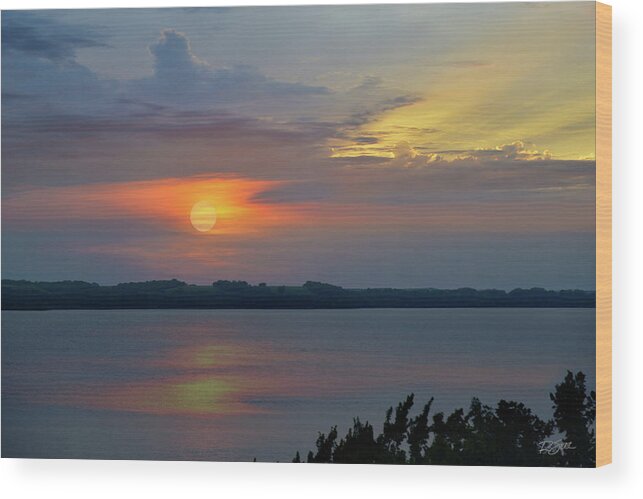 Sunset Wood Print featuring the photograph Hazy Sunset by Rod Seel