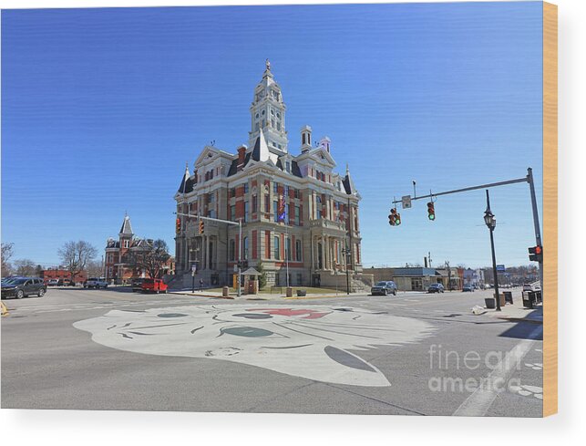 Henry County Courthouse Wood Print featuring the photograph Henry County Courthouse Napoleon Ohio 0149 by Jack Schultz