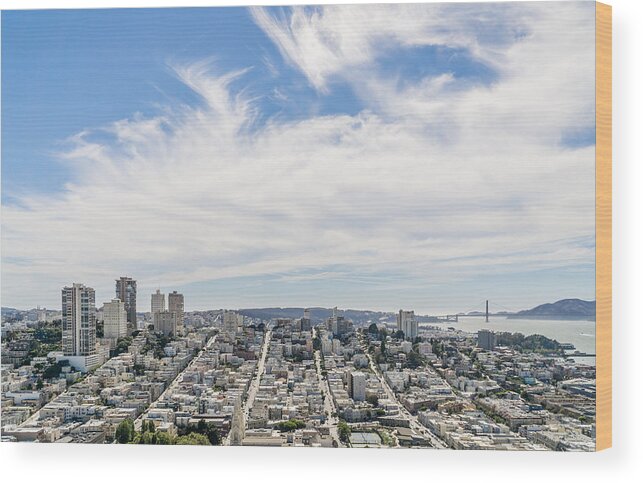 San Francisco Wood Print featuring the photograph High Angle View Of Buildings In City by Jesse Coleman / EyeEm