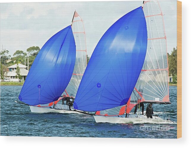 Csne11 Wood Print featuring the photograph High School Children Sailing by Geoff Childs