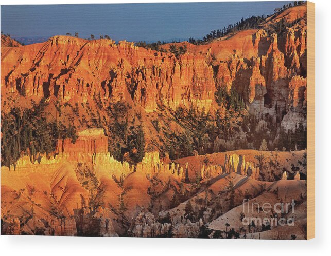 Dave Welling Wood Print featuring the photograph Hoodoos Sunset Bryce Canyon National Park by Dave Welling