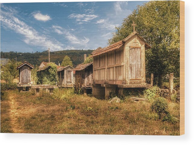 Horreo Wood Print featuring the photograph Horreo Galego by Micah Offman