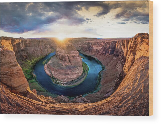 Page Wood Print featuring the photograph Horseshoe Bend 02 by Niels Nielsen