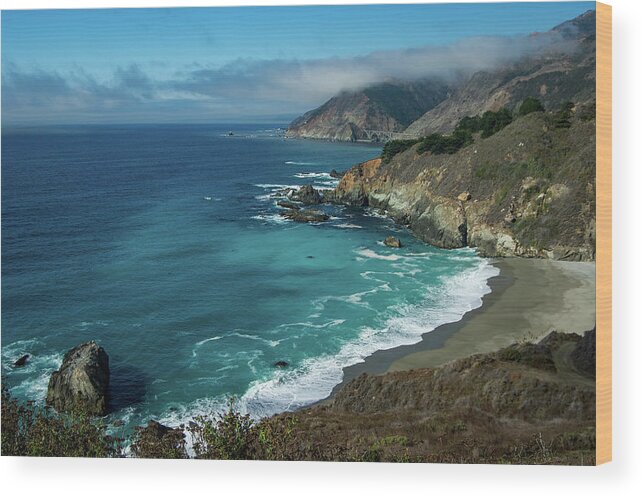 Ocean Wood Print featuring the photograph Hwy 1 Road Trip by Stephen Sloan