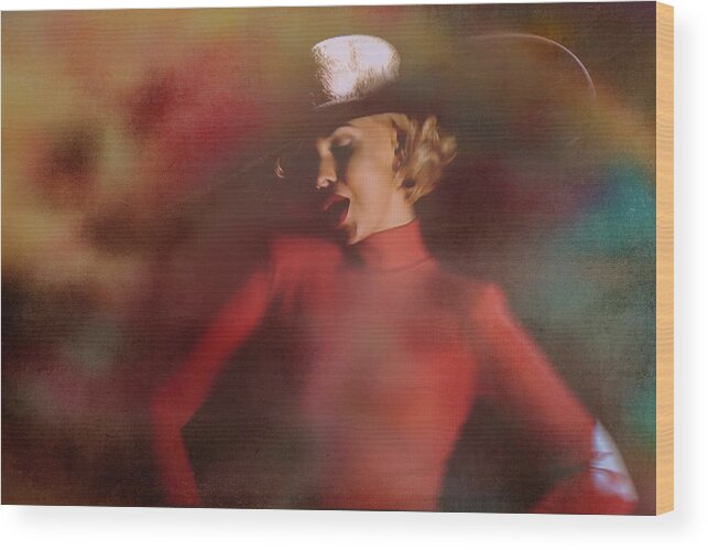 Yancho Sabev Photography Wood Print featuring the photograph I Am Not Marilyn by Yancho Sabev Art